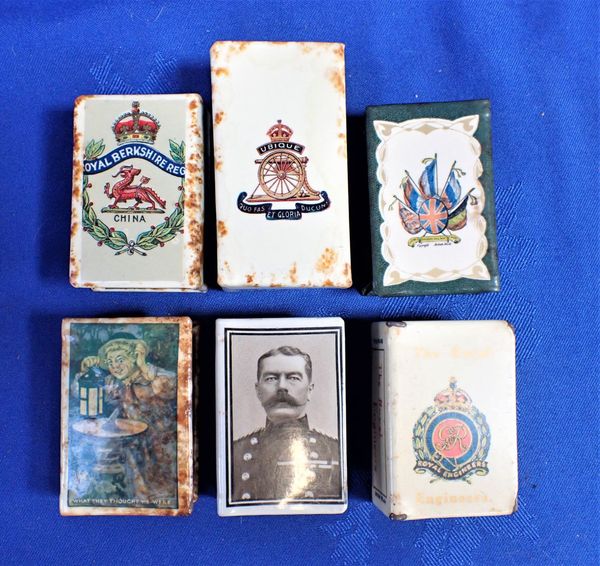 SIX WWI PERIOD MATCHBOX COVERS