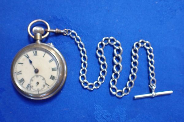 A PLATED POCKET WATCH