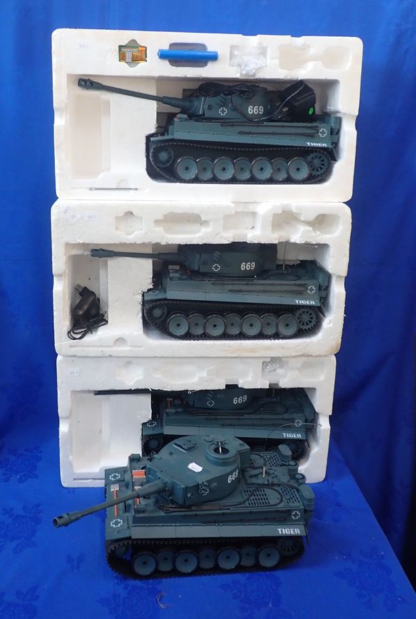 FOUR R.C. TIGER TANKS