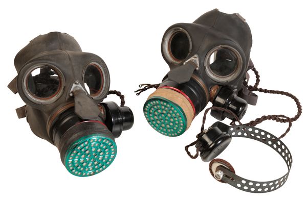 TWO BRITISH MILITARY GAS MASKS