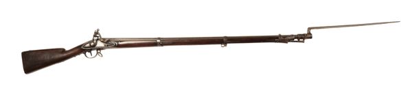 A CONTINENTAL FLINTLOCK MUSKET