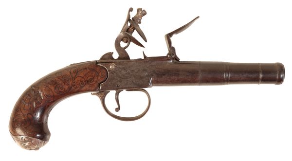 KETLAND & CO: A FLINTLOCK  POCKET PISTOL