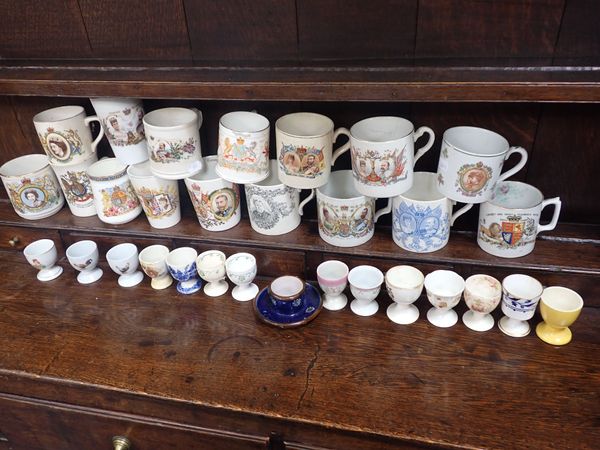 A COLLECTION OF COMMEMORATIVE MUGS