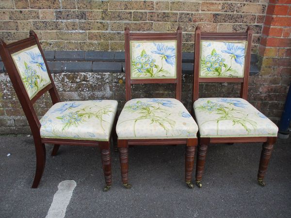 GILLOWS & CO. LANCASTER: THREE VICTORIAN DINING CHAIRS