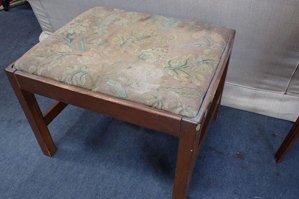 A GEORGE III STYLE FOOTSTOOL