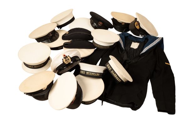 A LARGE QUANTITY OF VARIOUS NAVAL CAPS,