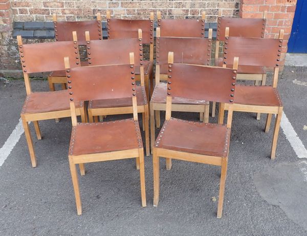 A SET OF TEN MODERN DINING CHAIRS BY  GRAHAME AMEY