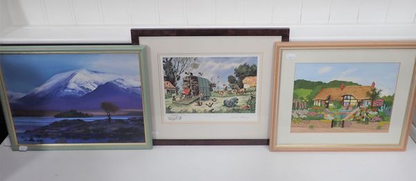 'THE HORSE BOX' A SIGNED NORMAN THELWELL PRINT