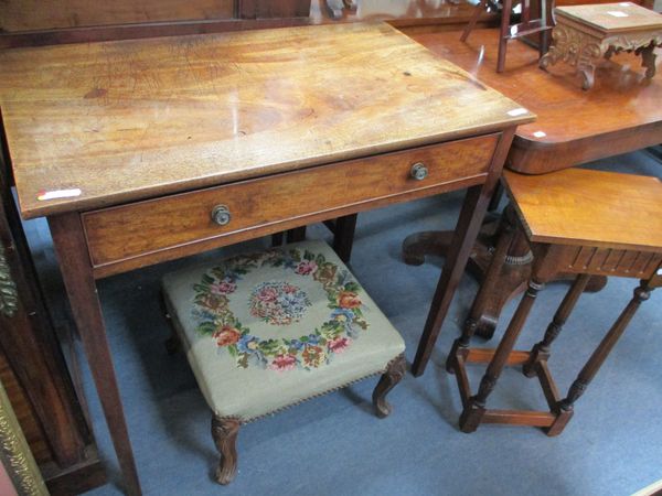 A GEORGE III MAHOGANY SIDE TABLE