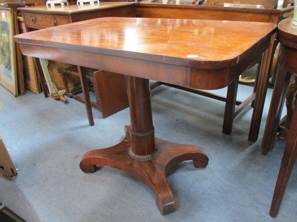 A REGENCY ROSEWOOD CENTRE TABLE