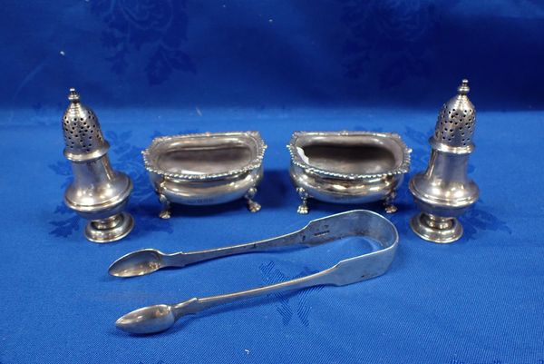 A PAIR OF SILVER SALT CELLARS