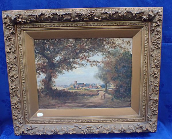 H.OVERTON JONES; LANDSCAPE OIL ON BOARD