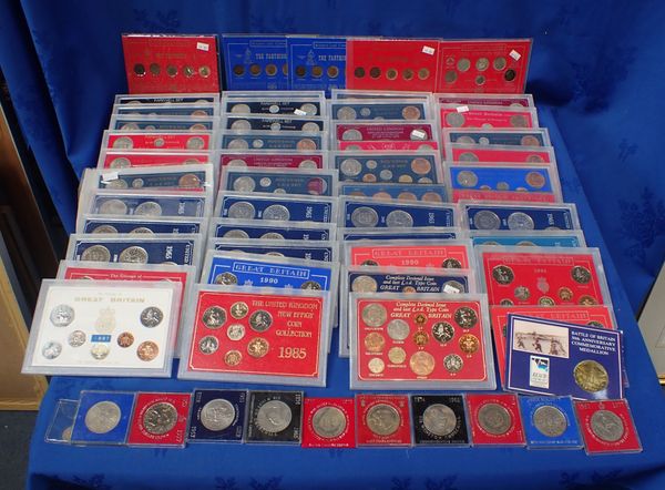 A COLLECTION COMMERATIVE COINS AND SOUVENIR SETS