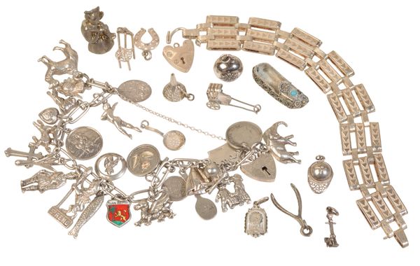 A SILVER CHARM BRACELET