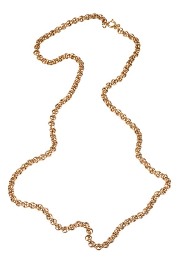 A 9CT GOLD BELCHER CHAIN