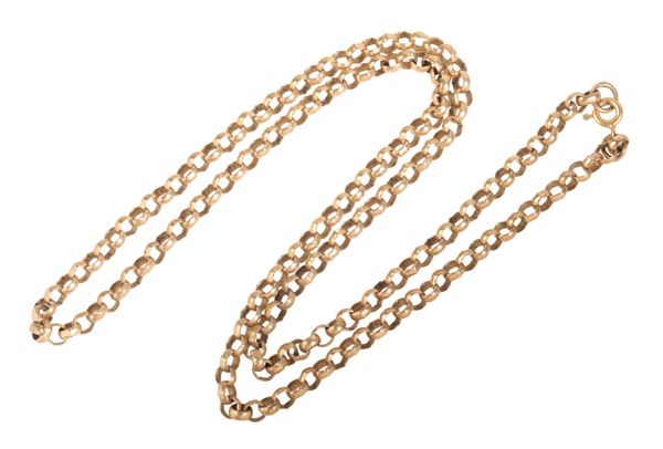 A 9CT GOLD BELCHER CHAIN