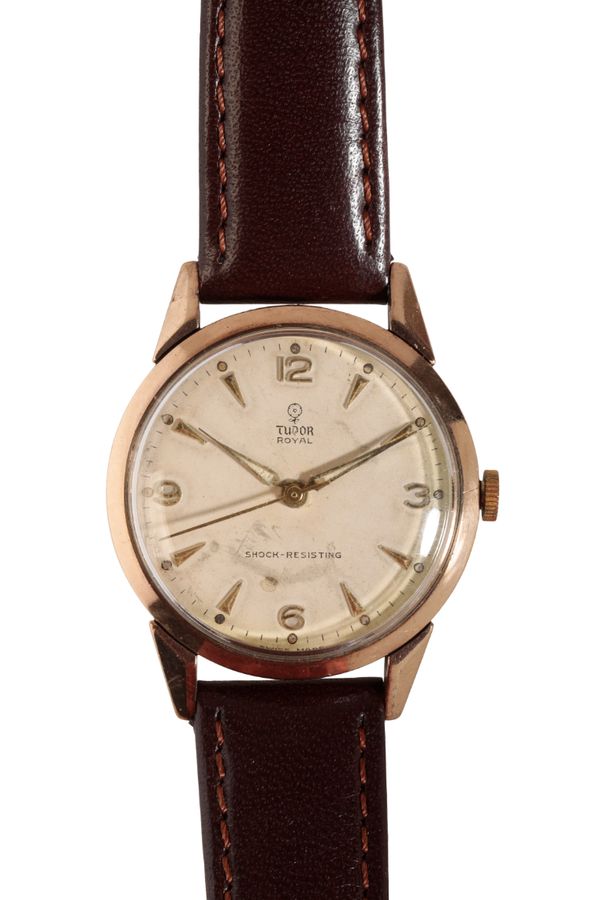 TUDOR ROYAL: A GENTLEMAN'S 9CT GOLD WRISTWATCH