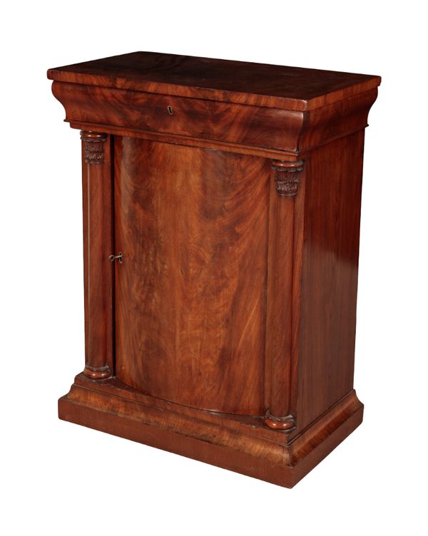 AN EMPIRE STYLE MAHOGANY SIDE CABINET