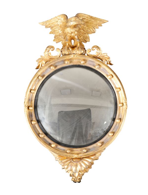 A REGENCY GILTWOOD MIRROR