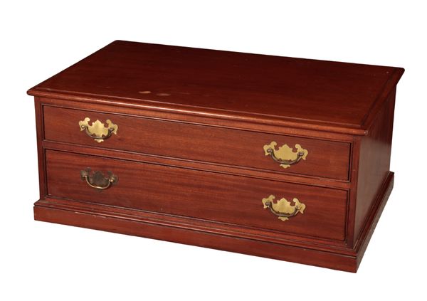 A GEORGE III STYLE COLLECTORS CHEST