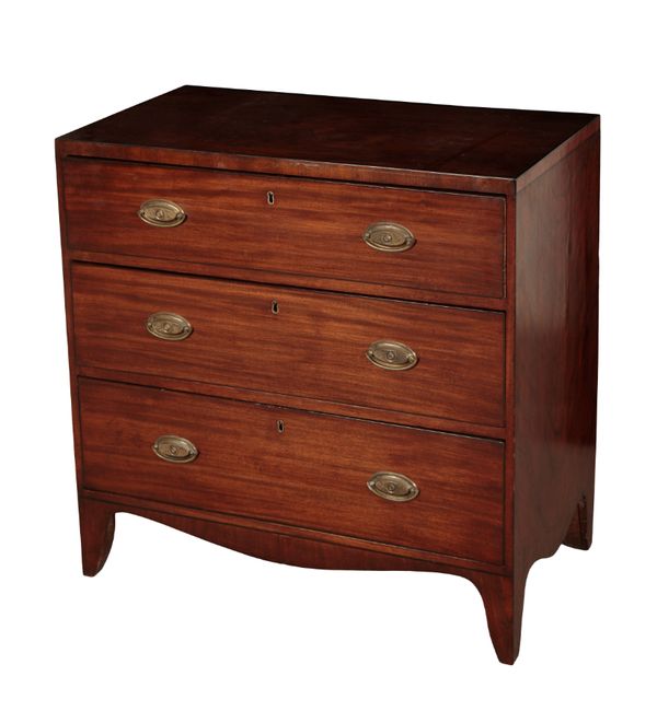 A REGENCY MAHOGANY CHEST OF DRAWERS