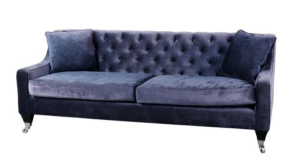 A PAIR OF CONTEMPORARY 'CLARIDGE' SOFAS BY SWEETPEA & WILLOW