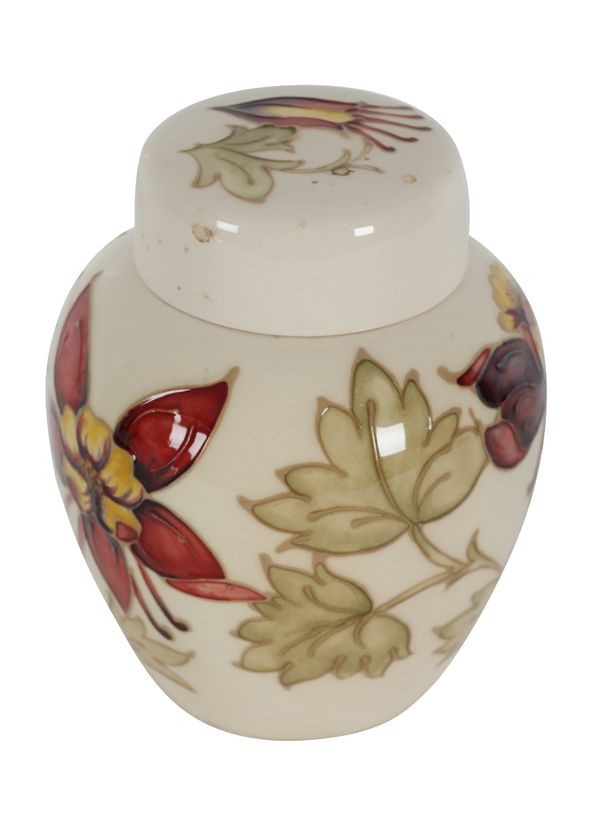 A MOORCROFT GINGER JAR AND COVER