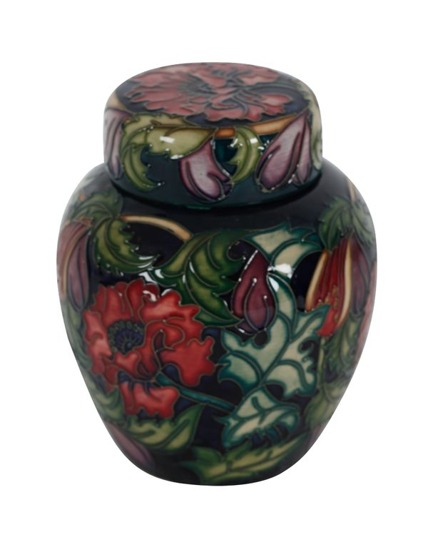 A MOORCROFT GINGER JAR AND COVER