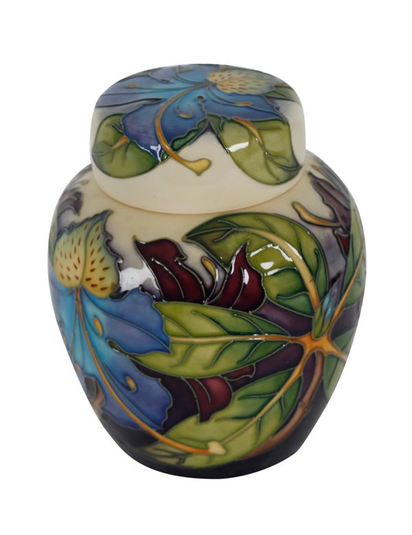 A MOORCROFT GINGER JAR AND COVER