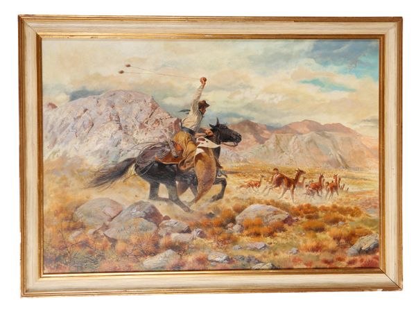 JOSE LUIS SALINAS (1908-1985) 'Hunting Guanacos'