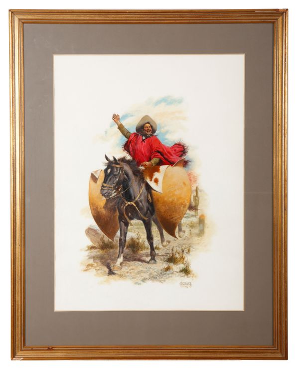 JOSE LUIS SALINAS (1908-1985) A study of a Gaucho on horseback