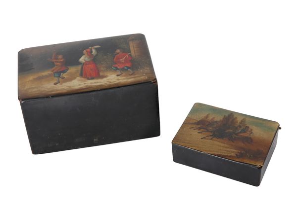 TWO RUSSIAN LACQUER BOXES