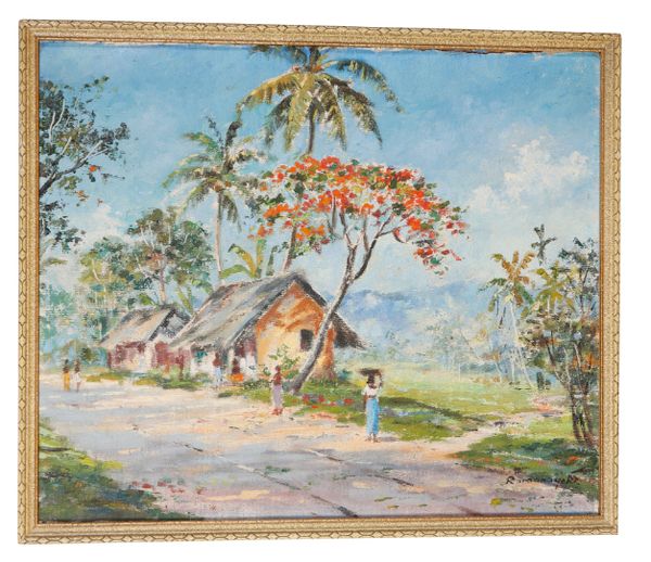 DONALD RAMANAYAKE (1920-1993) A pair of Sri Lankan landscape studies