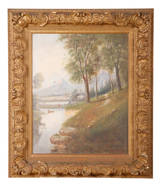 A. SEYBL (19th/20th Century) A pair of Continental river landscape views