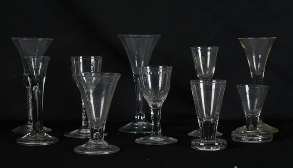 AN 18TH CENTURY WINE GLASS