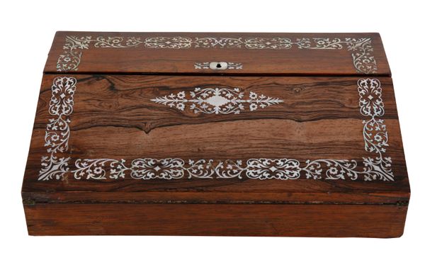 A REGENCY ROSEWOOD WRITING BOX