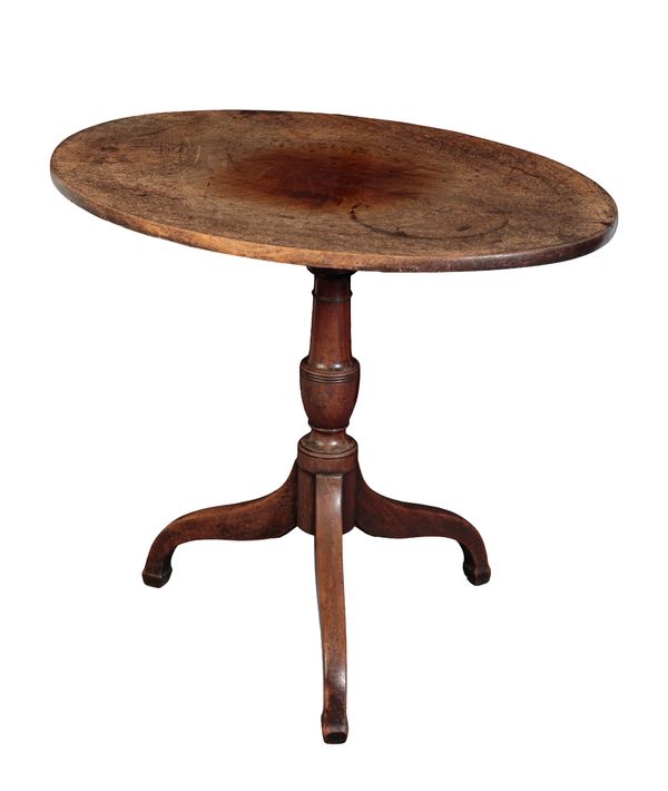 A LATE GEORGE III MAHOGANY TRIPOD TABLE