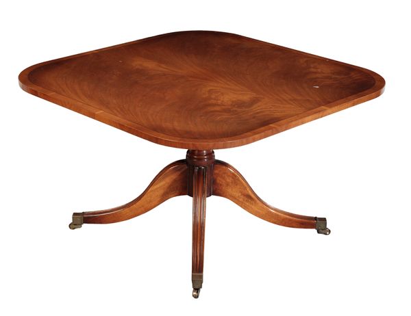 A GEORGE III STYLE MAHOGANY COFFEE TABLE