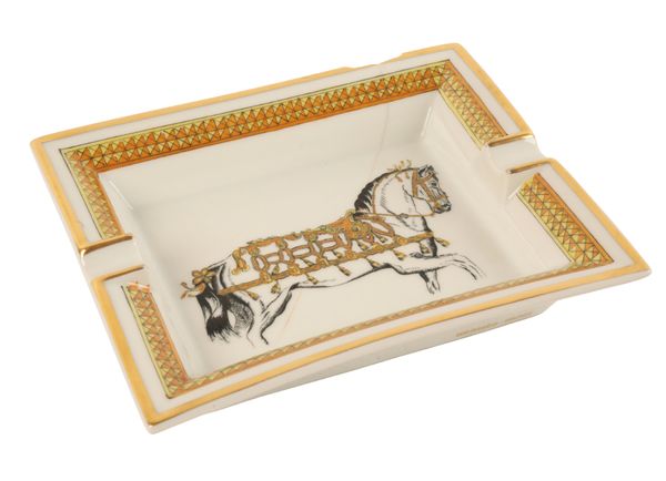 HERMES, PARIS: A CERAMIC ASHTRAY