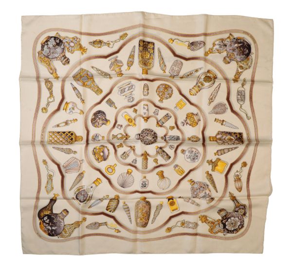 HERMES, PARIS: A "POURVU QU' ON AIT L' IVRESSE" SILK SCARF