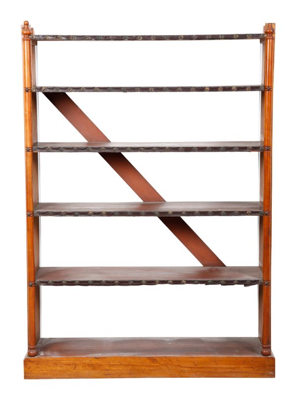 A VICTORIAN OPEN BOOKCASE