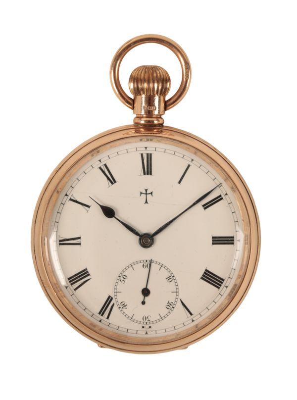 A 9CT GOLD OPEN FACE POCKET WATCH