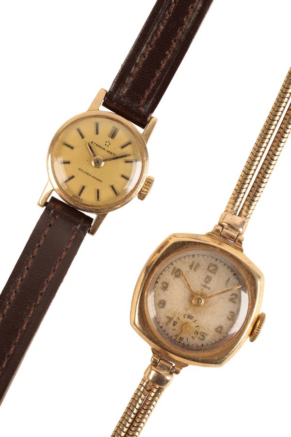 TUDOR: A LADY'S 9CT GOLD DRESS WATCH