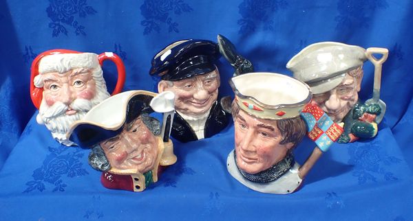 FIVE ROYAL DOULTON CHARACTER JUGS