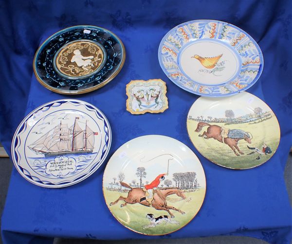 A PAIR OF CAULDON HUNTING PLATES