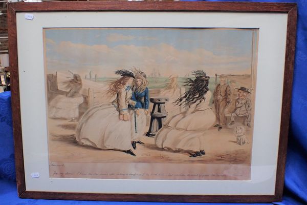 JOHN LEECH: A VICTORIAN 'PUNCH' HANDCOLOURED LITHOGRAPH