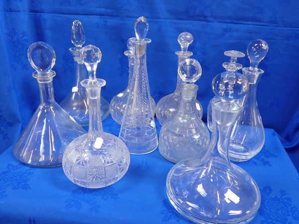 A COLLECTION OF DECANTERS