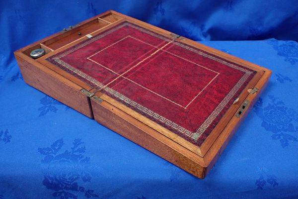 A VICTORIAN MAHOGANY WRITING SLOPE