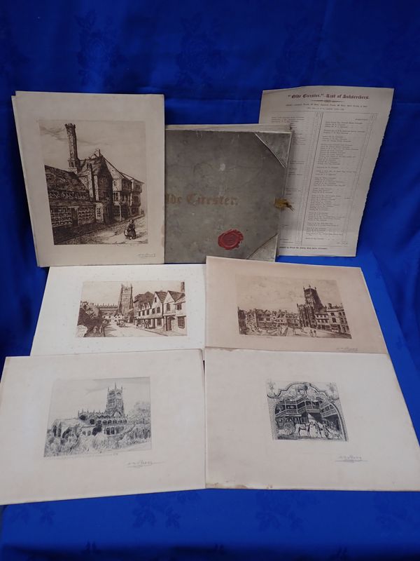 A SUBSCRIPTION FOLIO OF PRINTS OF CIRENCESTER; 'OLDE CICESTER'