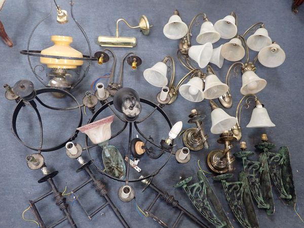 A COLLECTION OF LIGHT FITTINGS